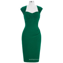 Belle Poque Stock Sans manches Vert à Précaution Retour Nylon-Coton Hips-Wrapped Retro Vintage Dress 8 Taille US 2 ~ 16 BP000155-3